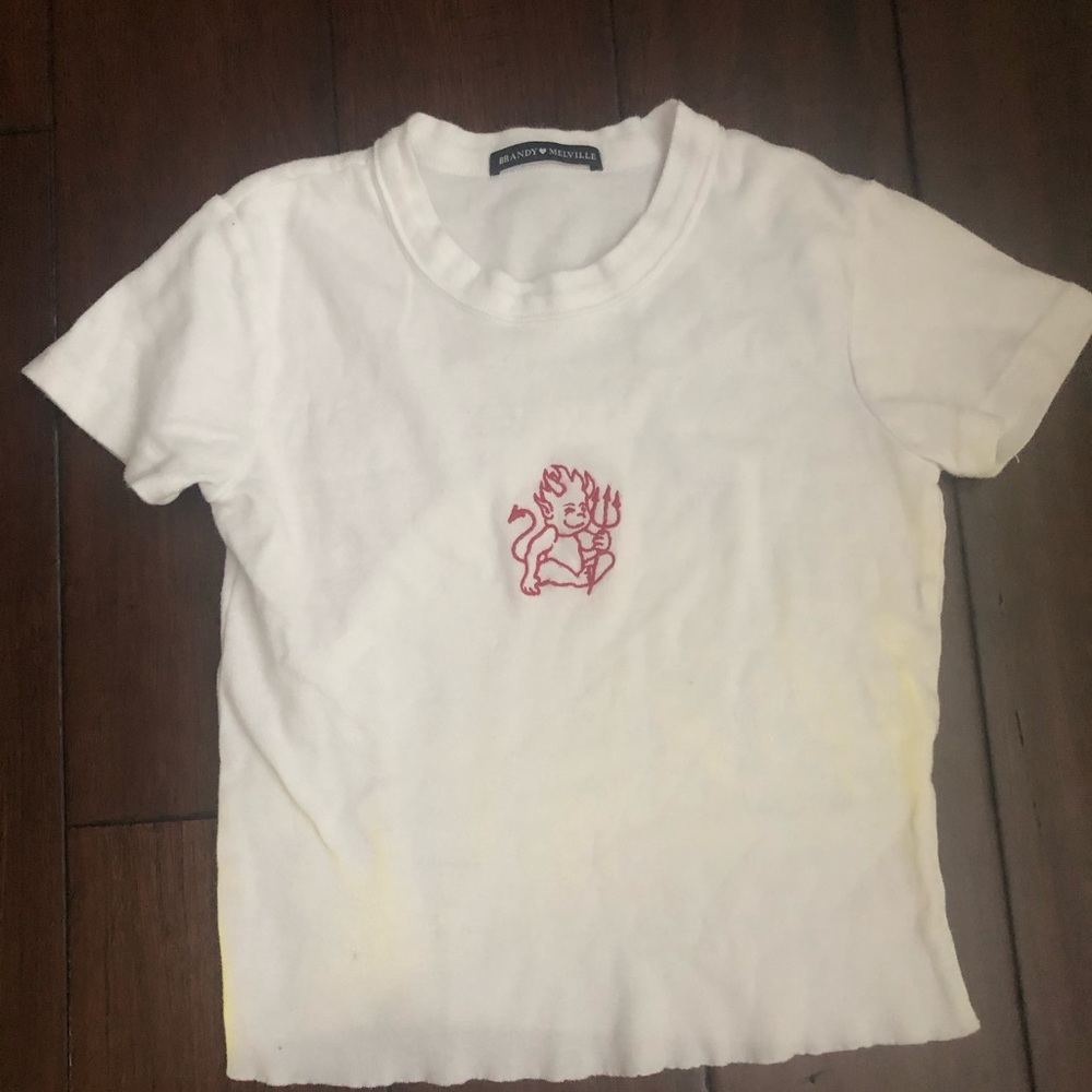 Super cute brandy Melville devil crop top